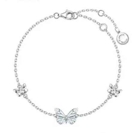 Butterfly Glow Silver Plated Necklace