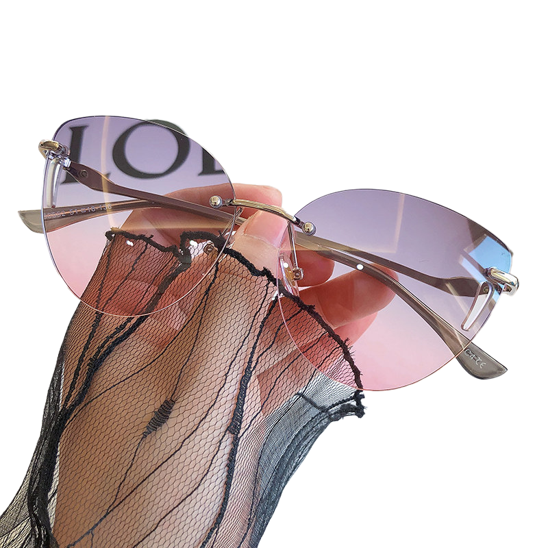 Frameless UV Protection Women Sunglasses