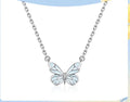 Butterfly Glow Silver Plated Necklace