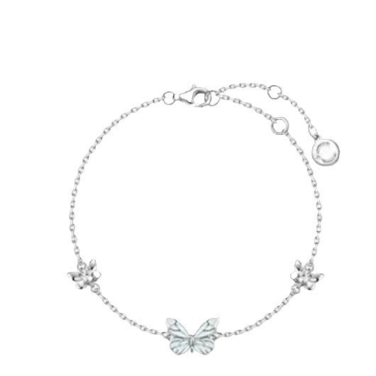 Butterfly Glow Silver Plated Necklace